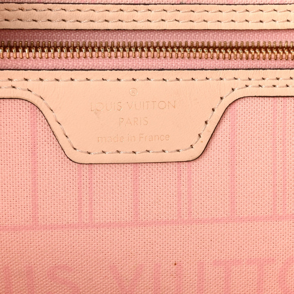 Louis Vuitton Damier Azur Braided Neverfull MM Pink