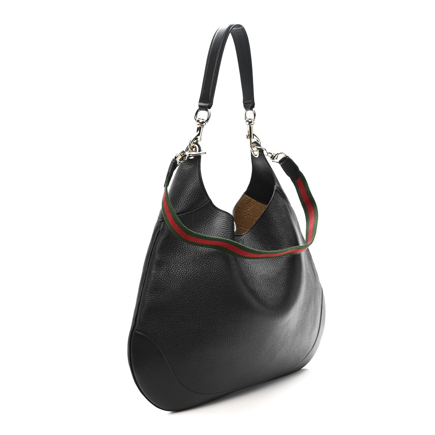 Gucci Soft Grained Calfskin Maxi B Hobo Black