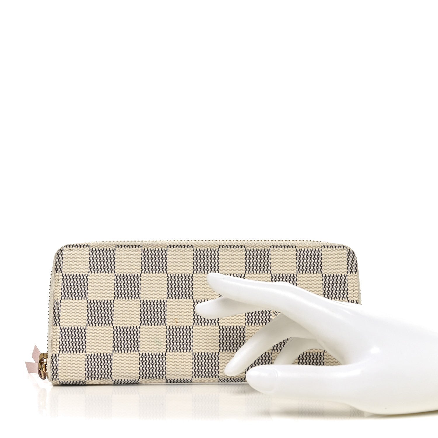 Louis Vuitton Damier Azur Clemence Wallet Rose Ballerine
