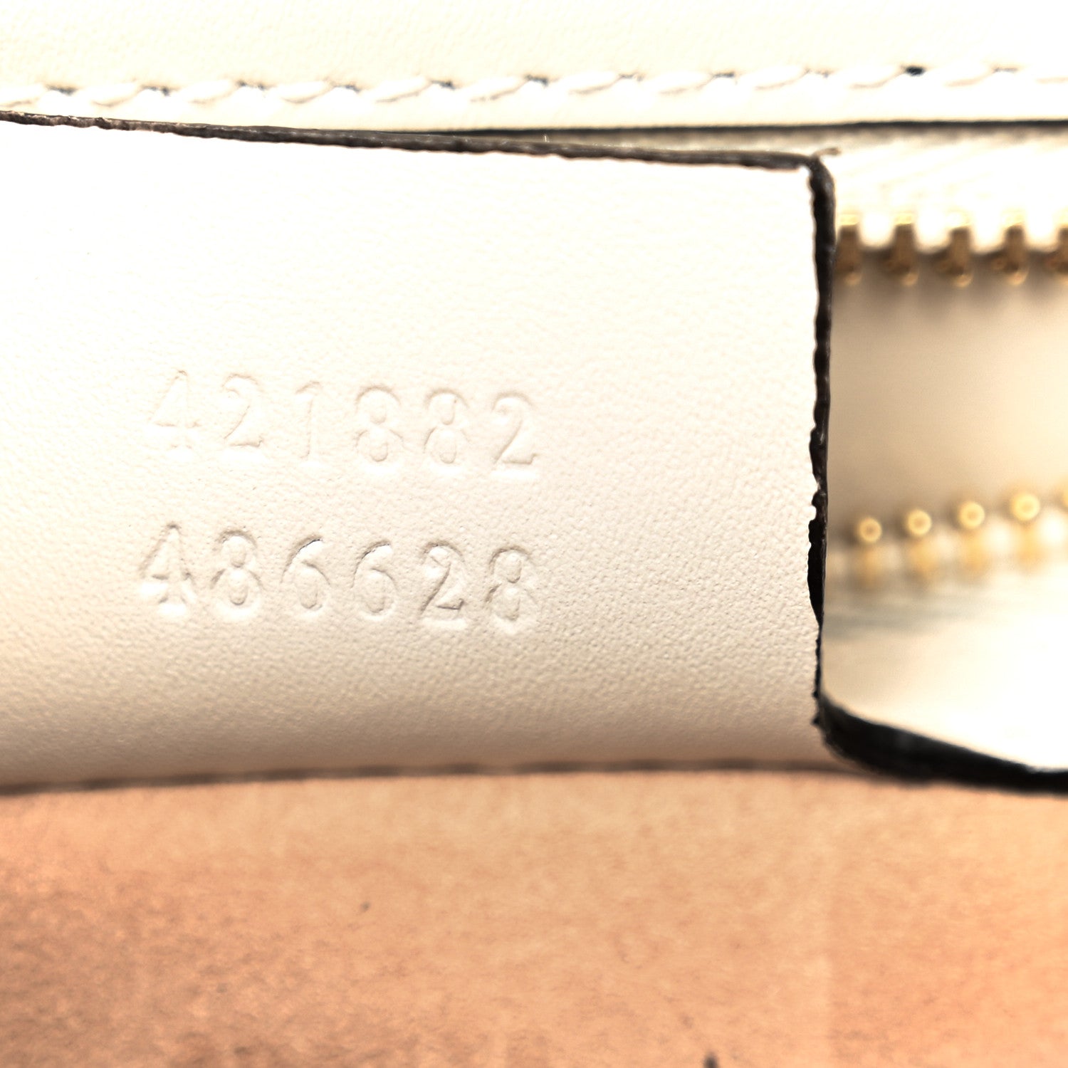 Gucci Calfskin Small Sylvie Shoulder Bag Off White