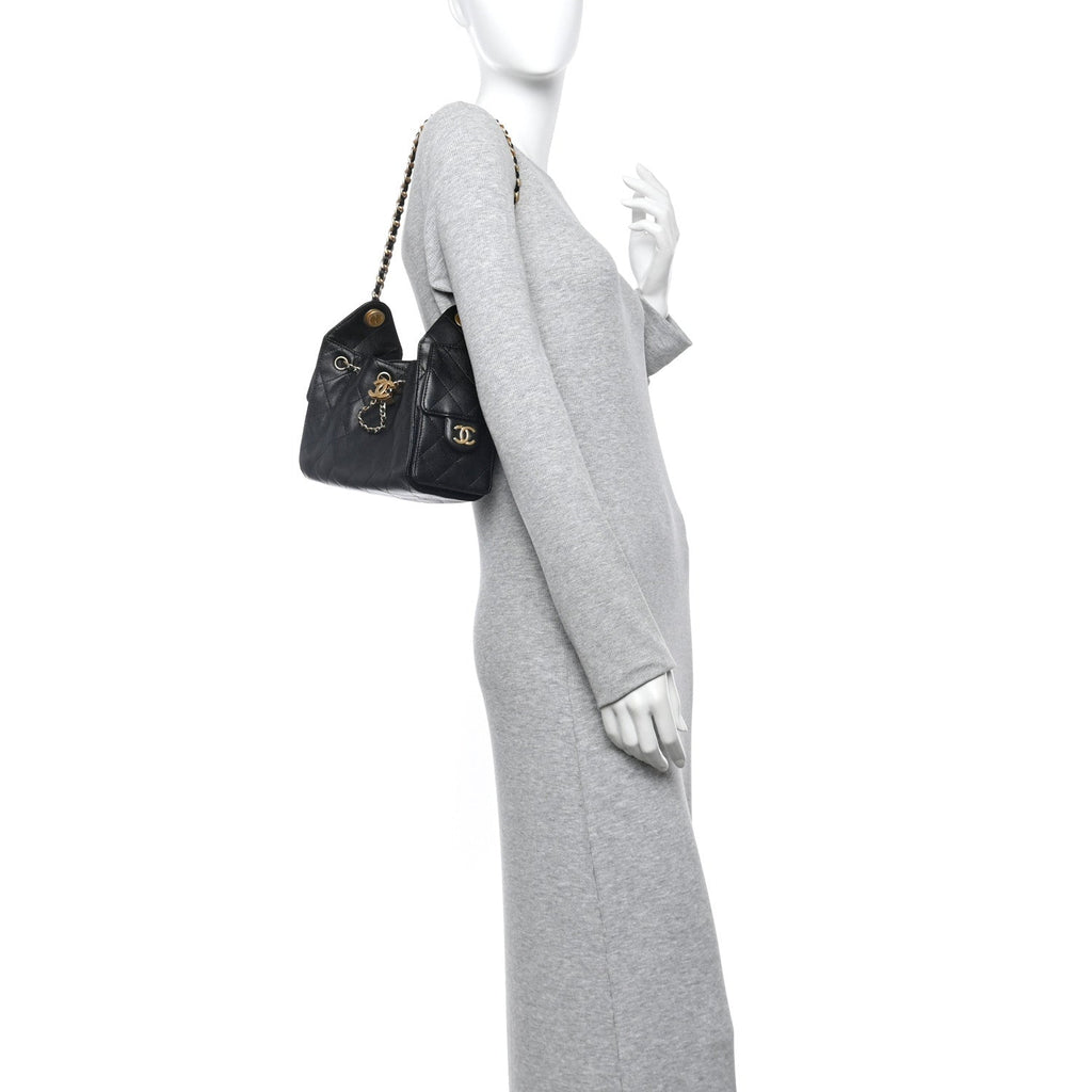 Chanel Caviar Quilted Mini Chanel 25 Handbag Black