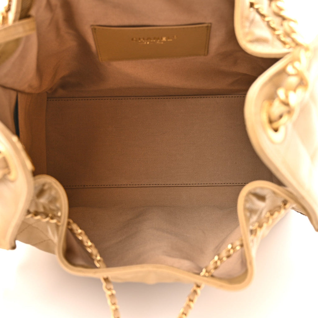 Chanel Caviar Quilted Medium Chanel 25 Handbag Dark Beige