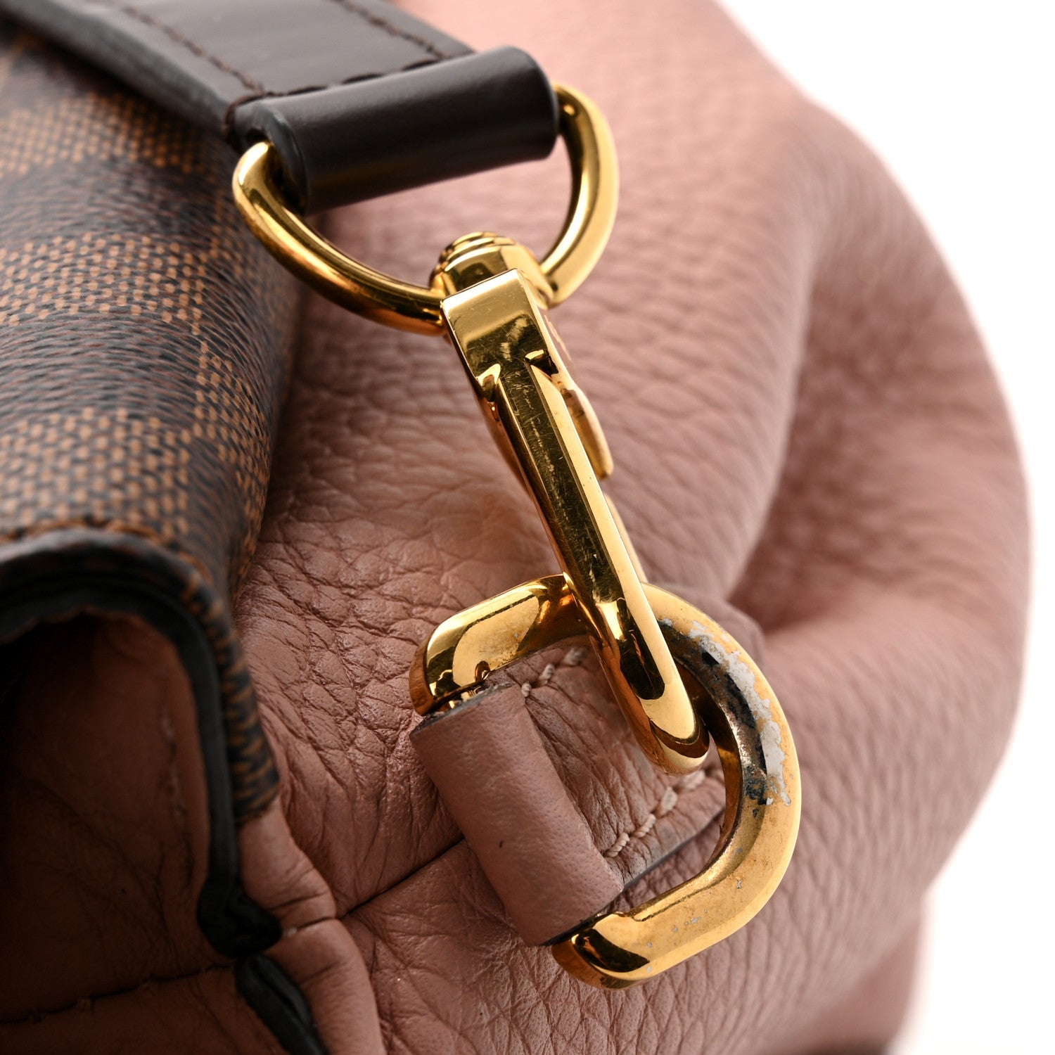 Louis Vuitton Damier Ebene Cuir Taurillon Brittany Magnolia