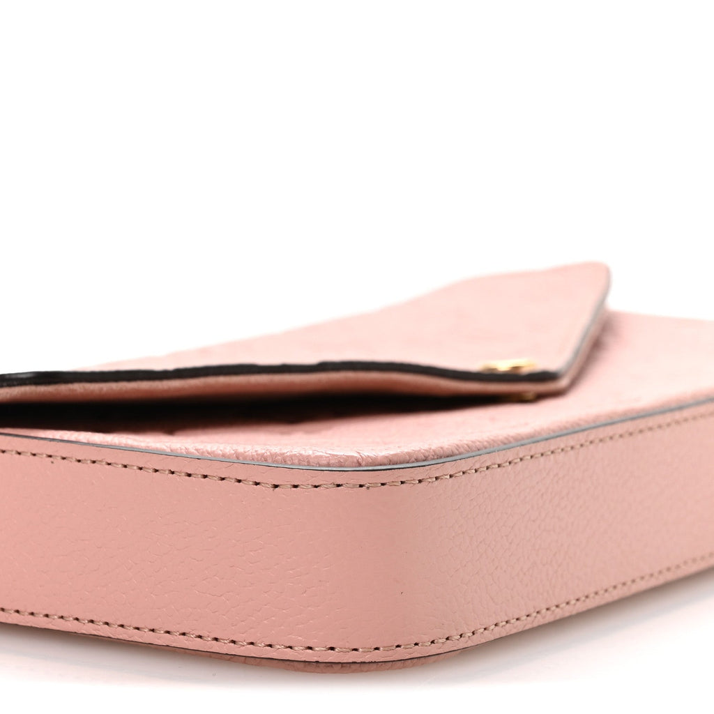 Louis Vuitton Empreinte Pochette Felicie Chain Wallet Rose Poudre