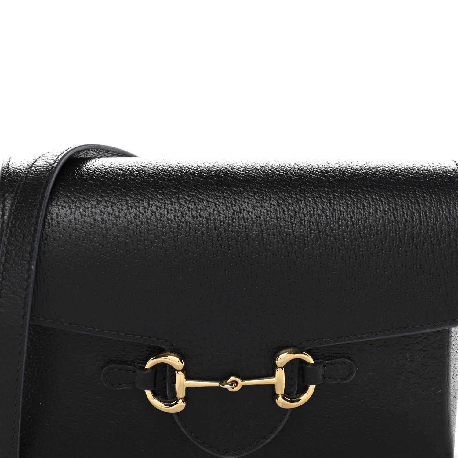Gucci Calfskin Horsebit 1955 Shoulder Bag Black