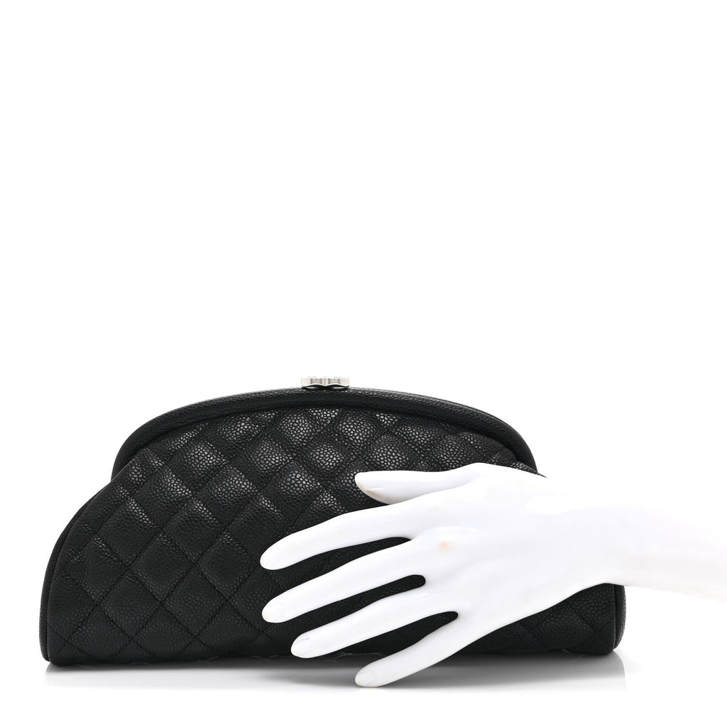 Chanel Caviar Quilted Timeless Clutch Black