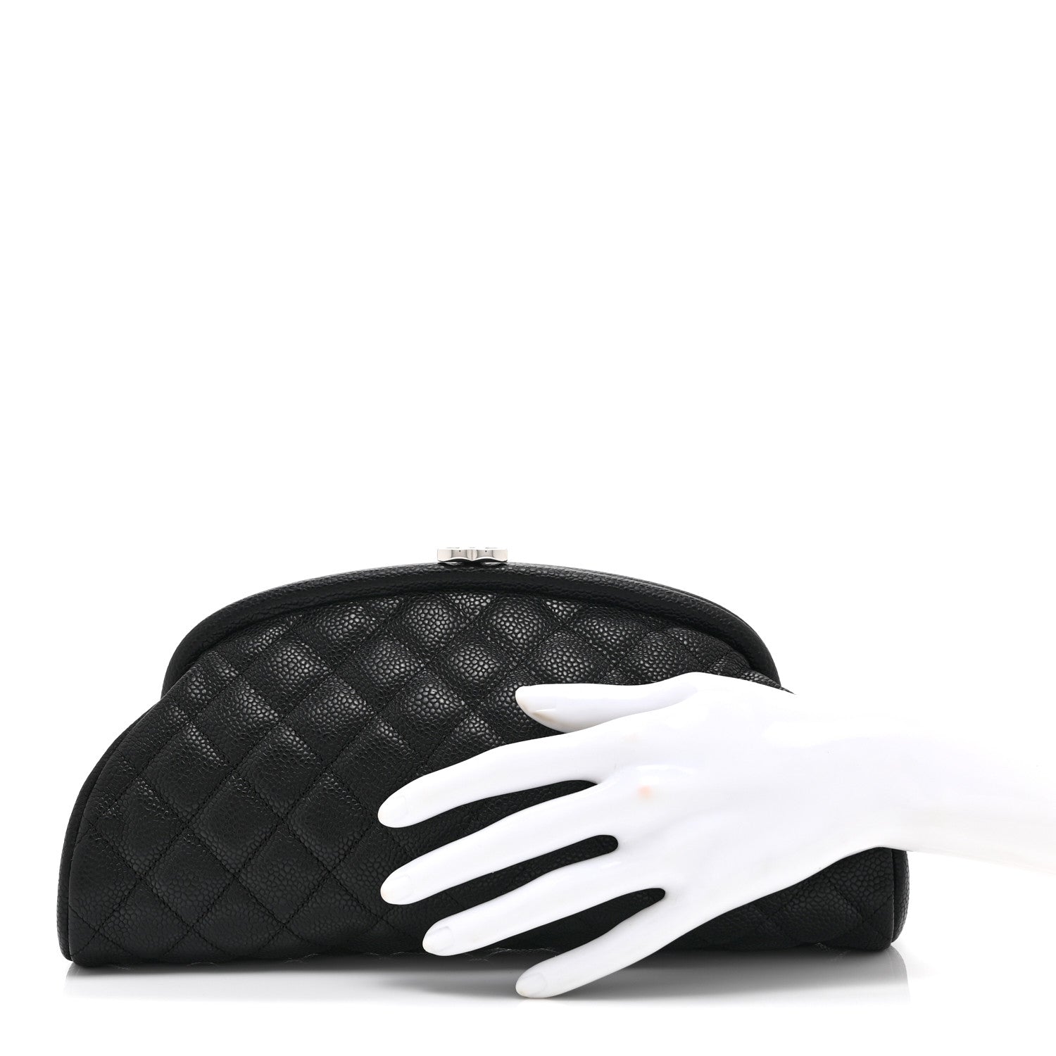 Chanel Caviar Quilted Timeless Clutch Black