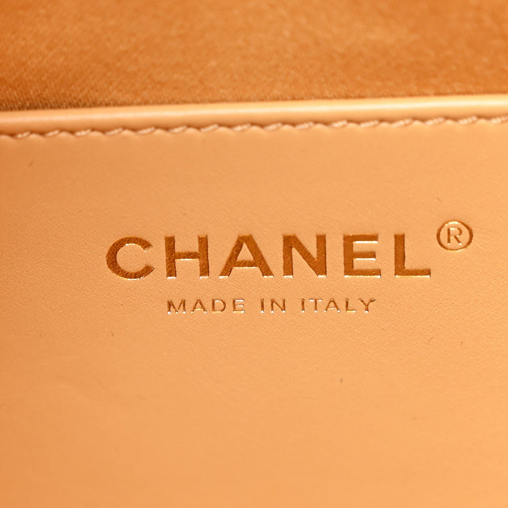 Chanel Suede Quilted Small Chanel 25 Handbag Beige