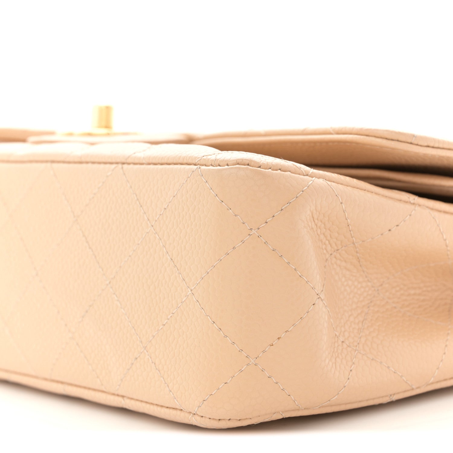 Chanel Caviar Quilted Medium Double Flap Beige