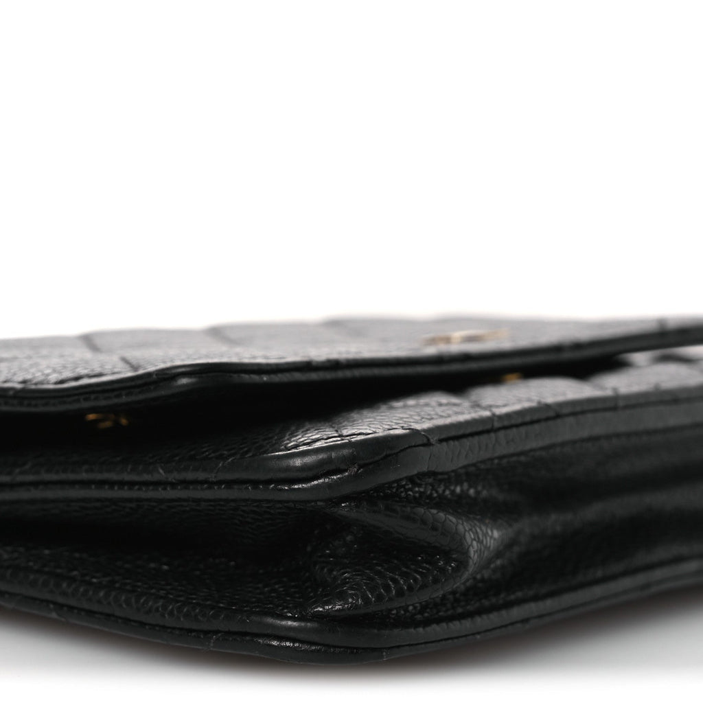 Chanel Caviar Quilted Wallet on Chain WOC Black