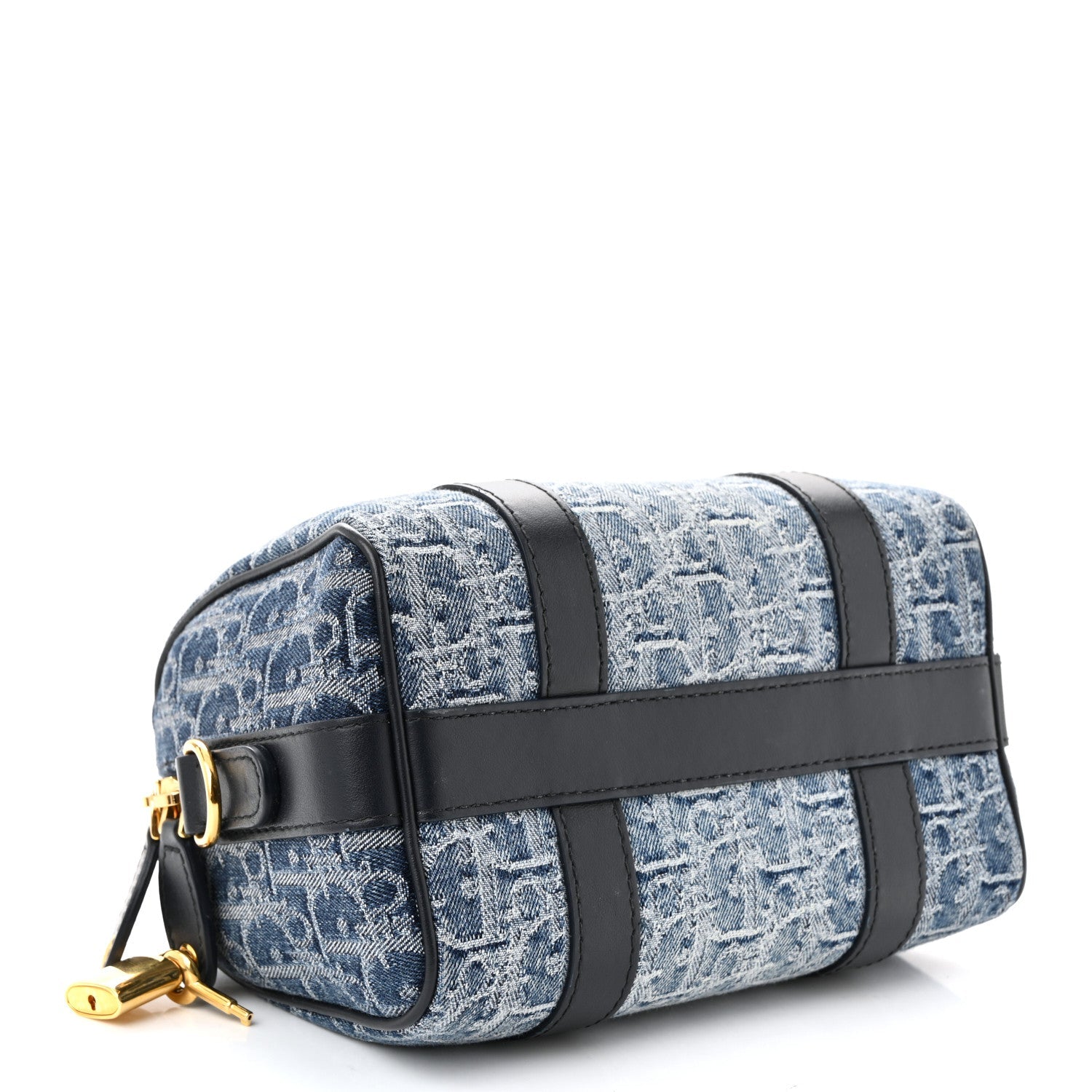 Christian Dior Denim Oblique Groove 20 Bag Blue
