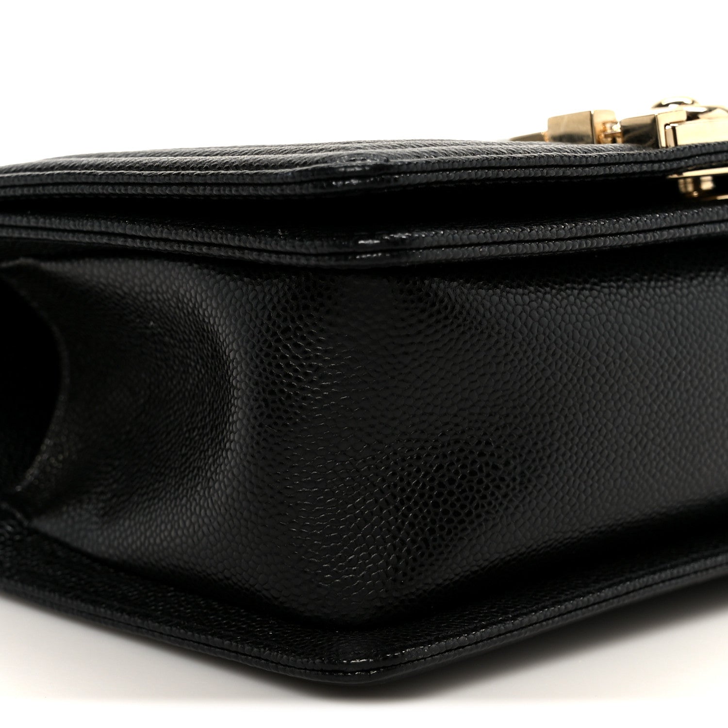 Chanel Caviar Chevron Quilted Small Boy Flap Black