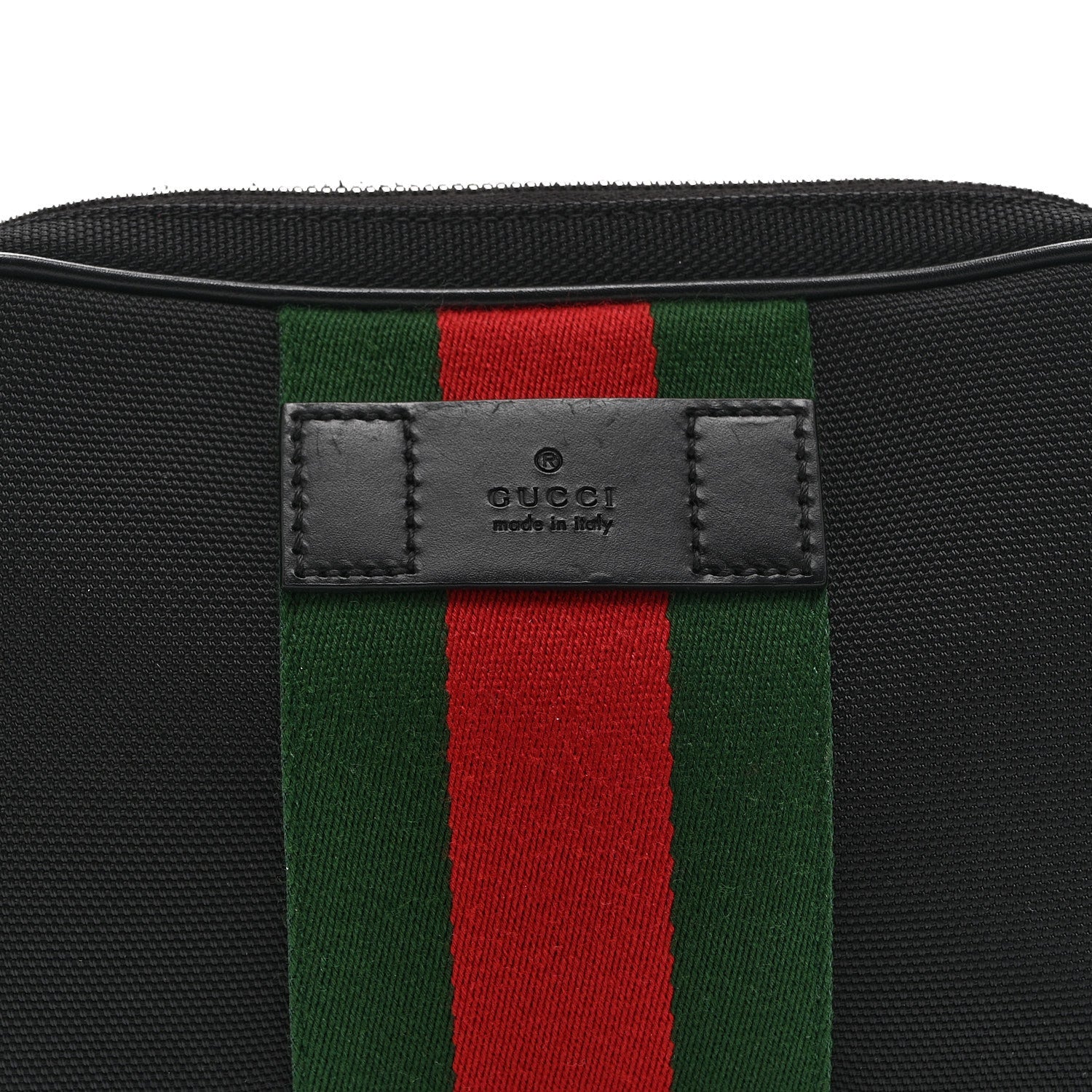 Gucci Canvas Web Slim Belt Bag Black