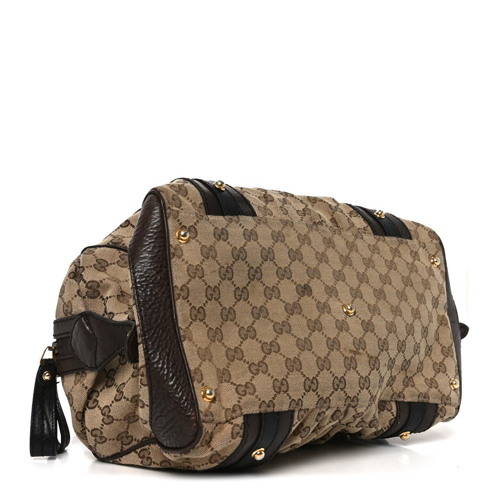 Gucci Monogram Medium Interlocking Icon Tote Dark Brown