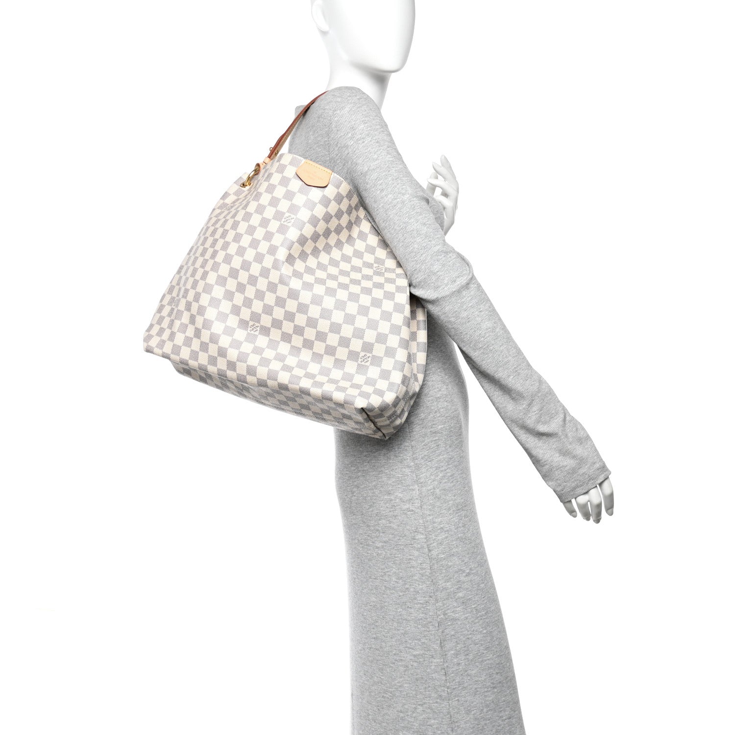 Louis Vuitton Damier Azur Graceful MM Rose Ballerine