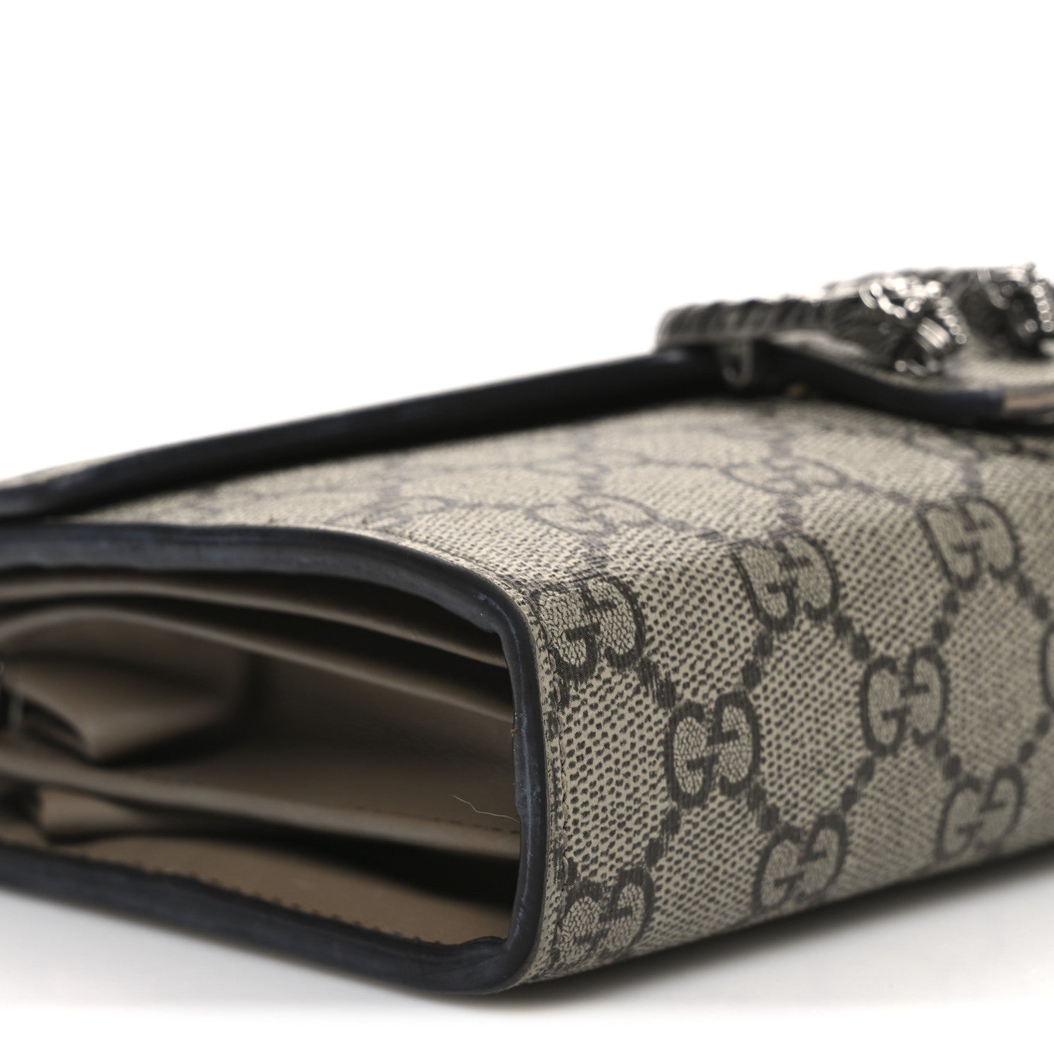 Gucci GG Supreme Monogram Mini Dionysus Chain Wallet Beige Taupe