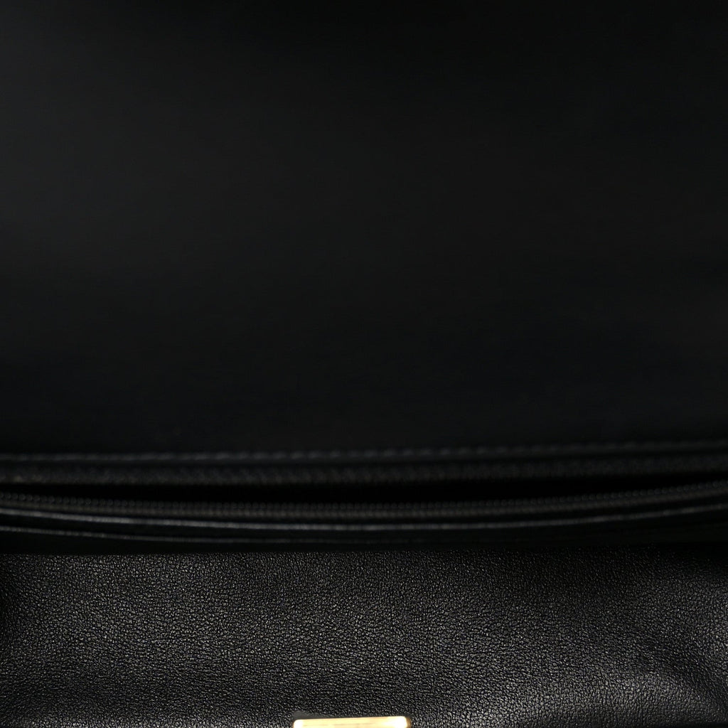 Chanel Lambskin Quilted Mini Rectangular Flap Black