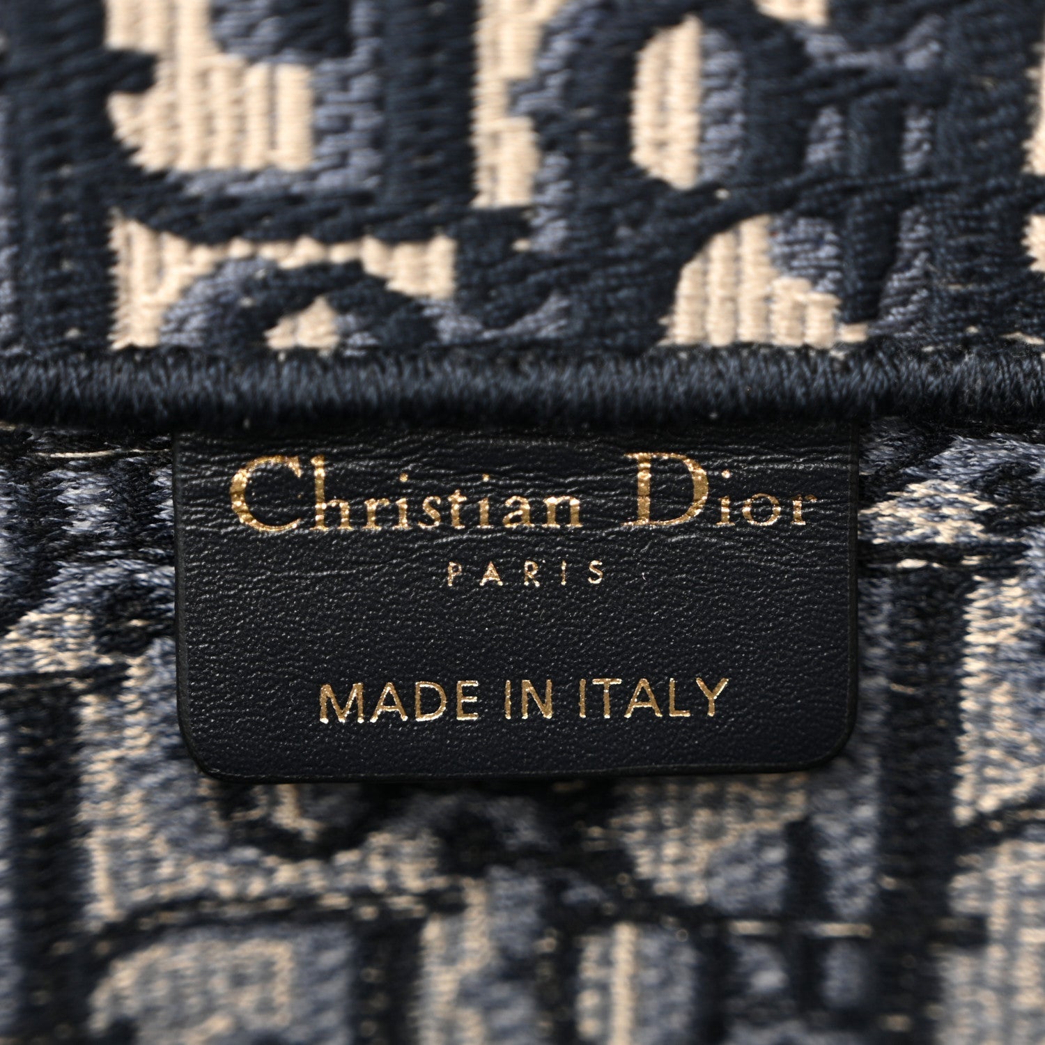 Christian Dior Oblique Medium Book Tote Blue Multicolor