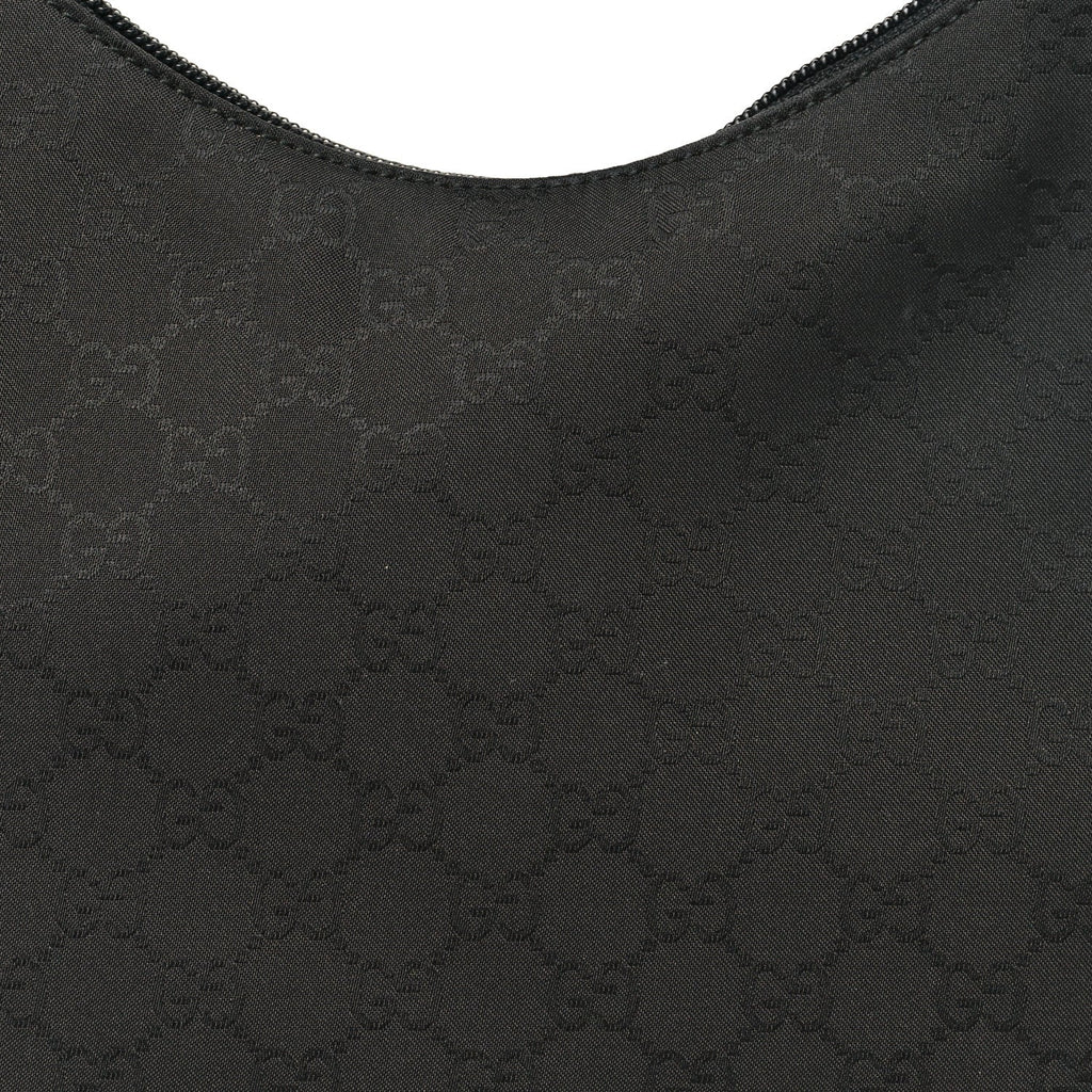 Gucci Nylon Monogram Small Hobo Black