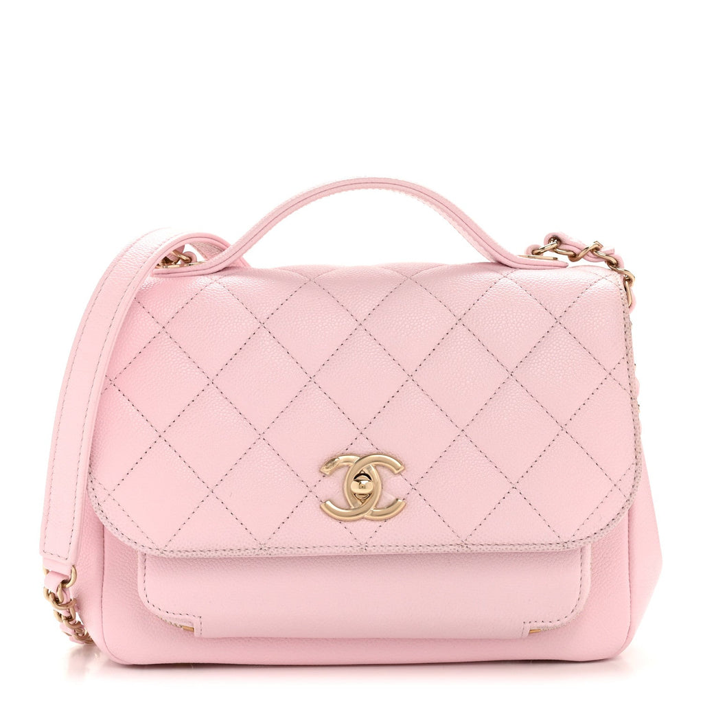 Chanel Caviar Quilted Medium Business Affinity Flap Light Pink