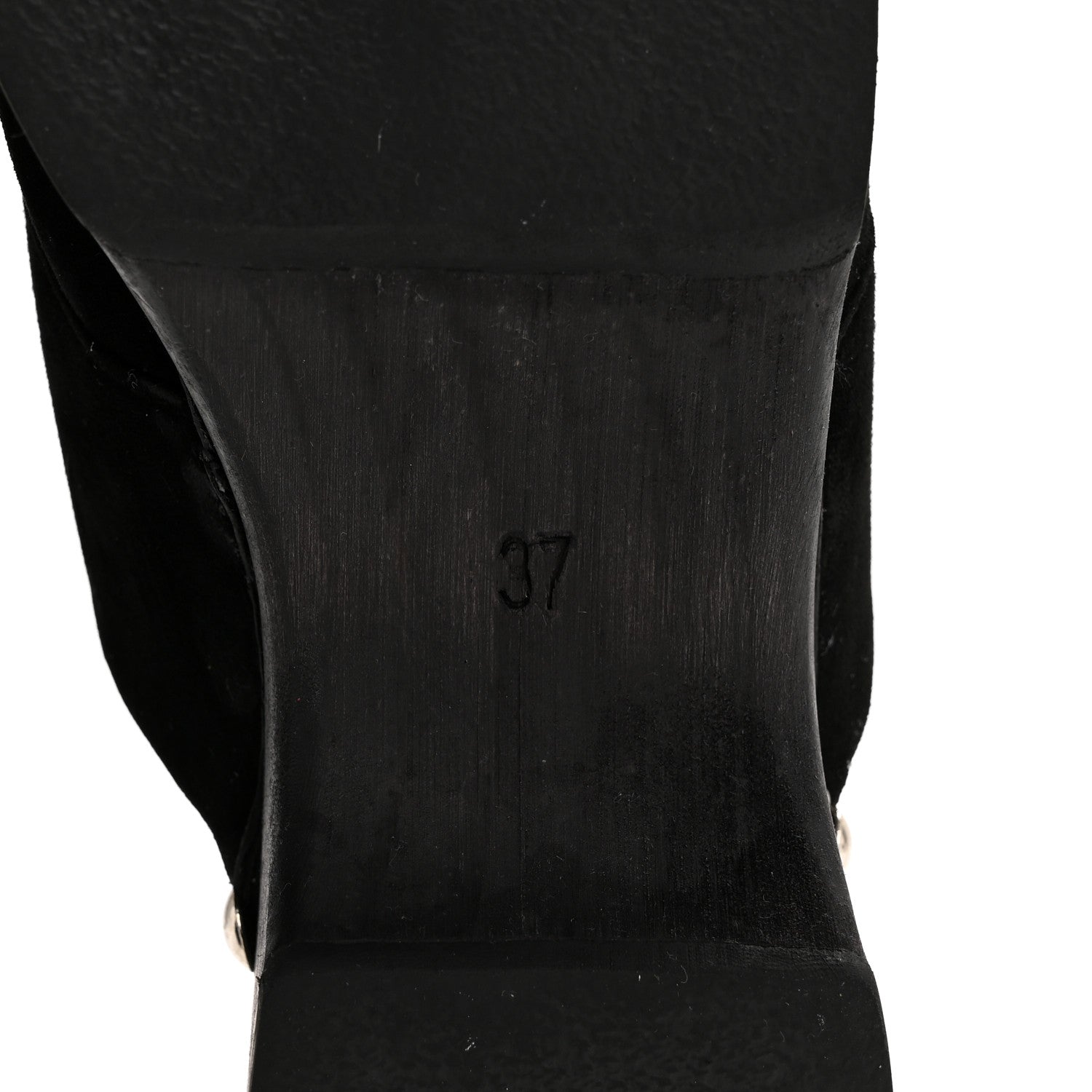 Chanel Suede CC Clogs 37 Black