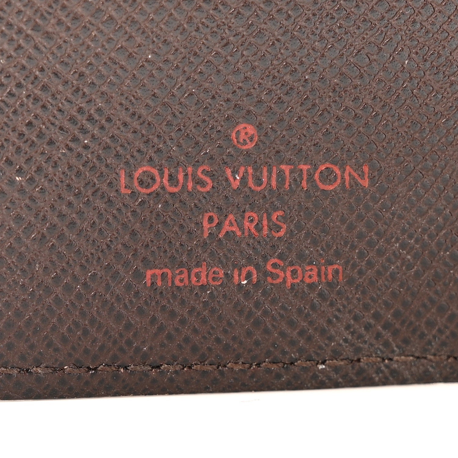 Louis Vuitton Damier Ebene Checkbook Cover Wallet