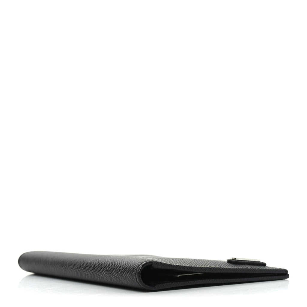 Prada Saffiano Passport Holder Black