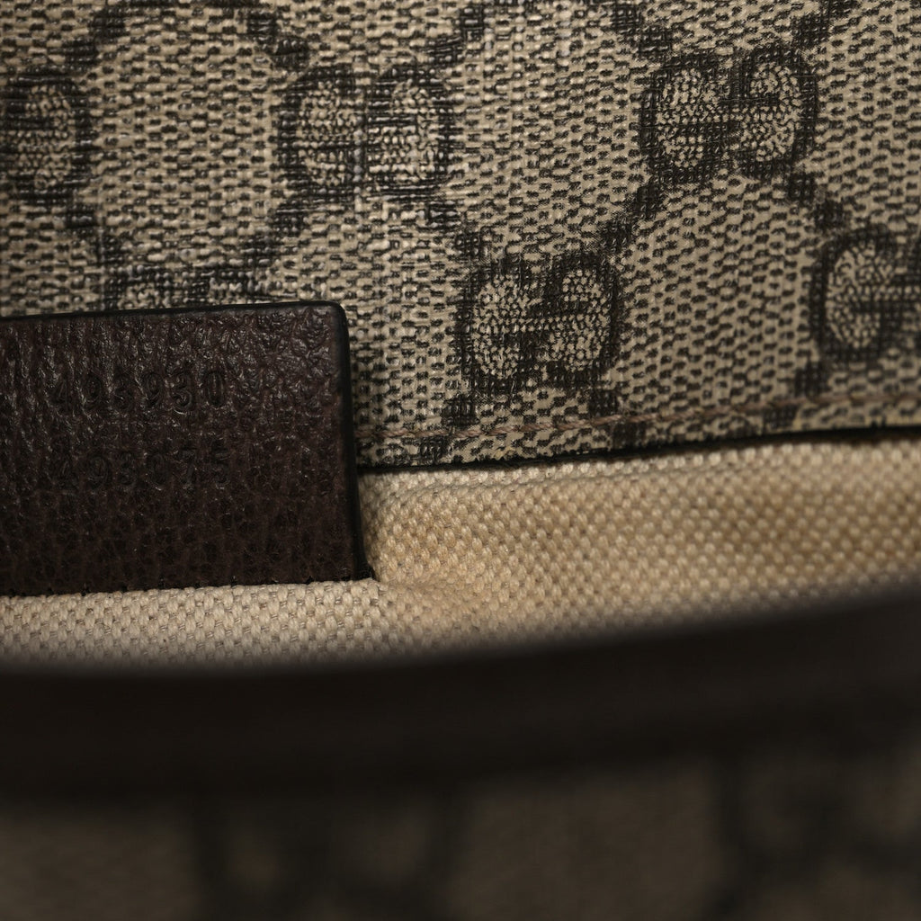 Gucci GG Supreme Monogram Neo Vintage Web Belt Bag Brown