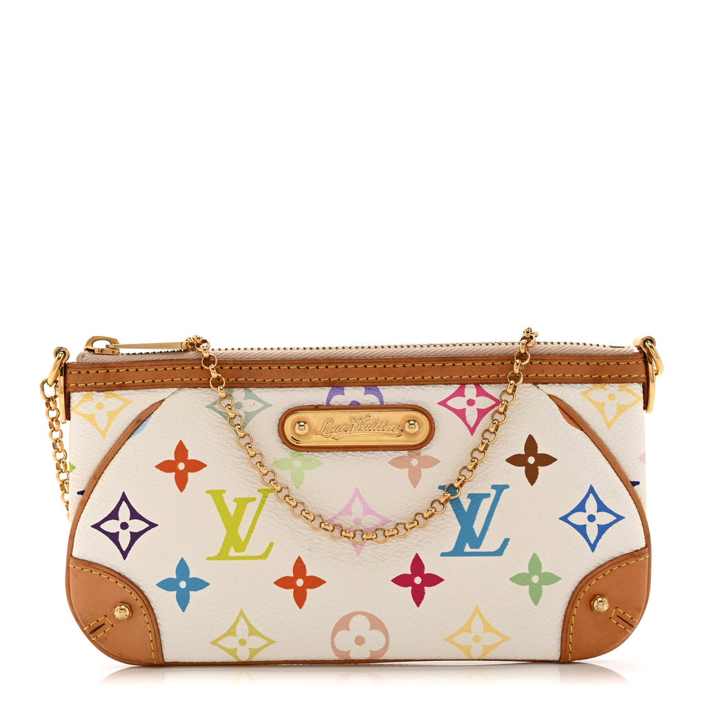 Louis Vuitton Monogram Multicolor Pochette Milla MM White