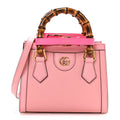 Gucci Wonka Grain Calfskin Mini Diana Tote Bag Wild Rose Fuxia Fluo