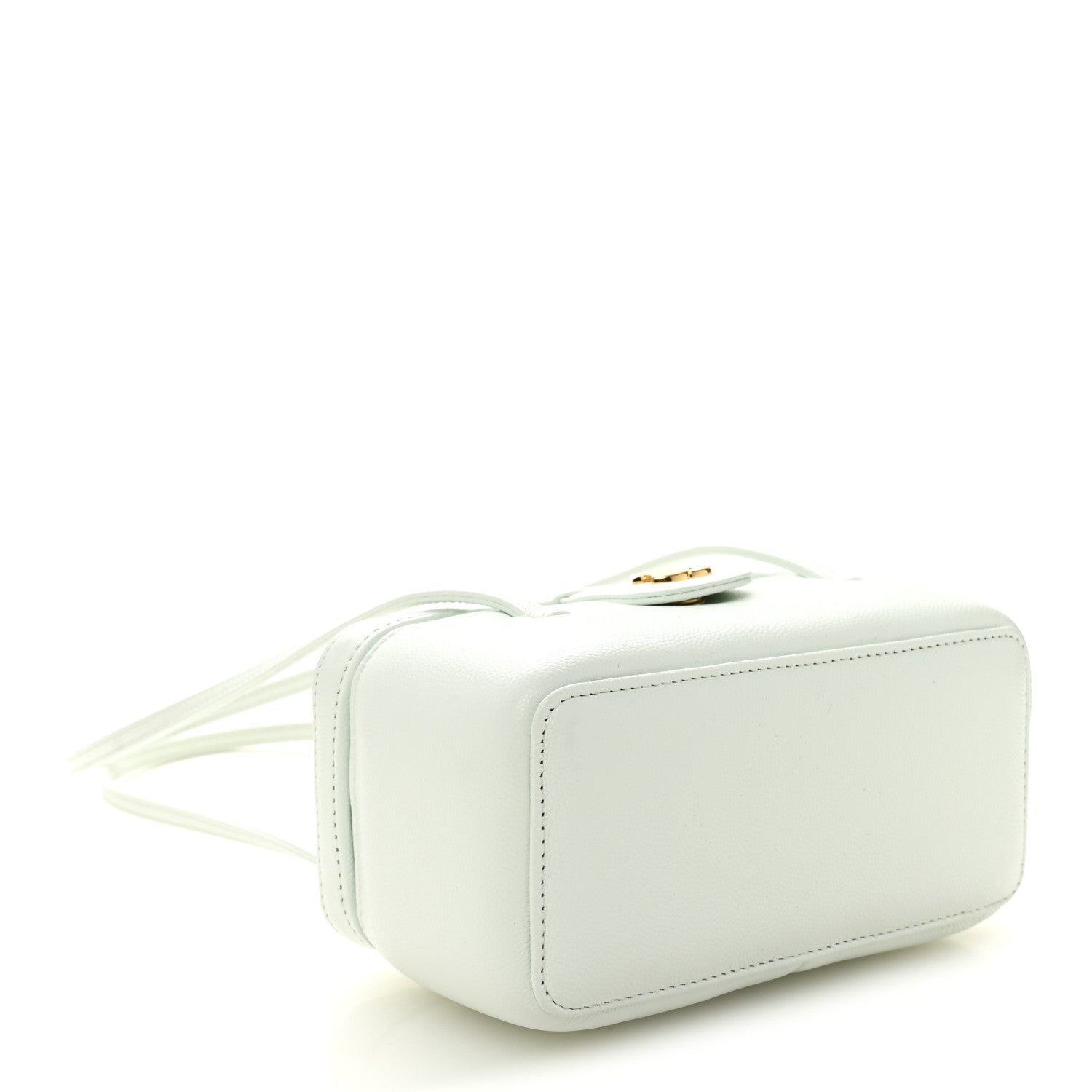 Chanel Shiny Caviar Preppy Coco Long Vanity With Strap Light Blue