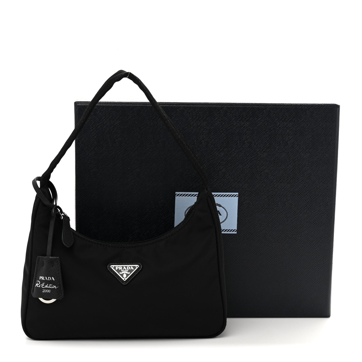 Prada Tessuto Nylon Mini Re-Edition 2000 Bag Black