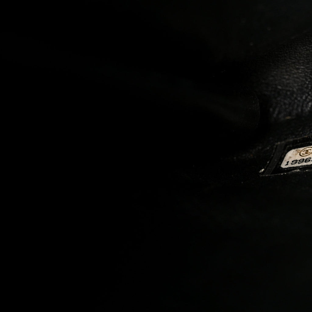 Chanel Lambskin Quilted Clutch With Chain Flap Black