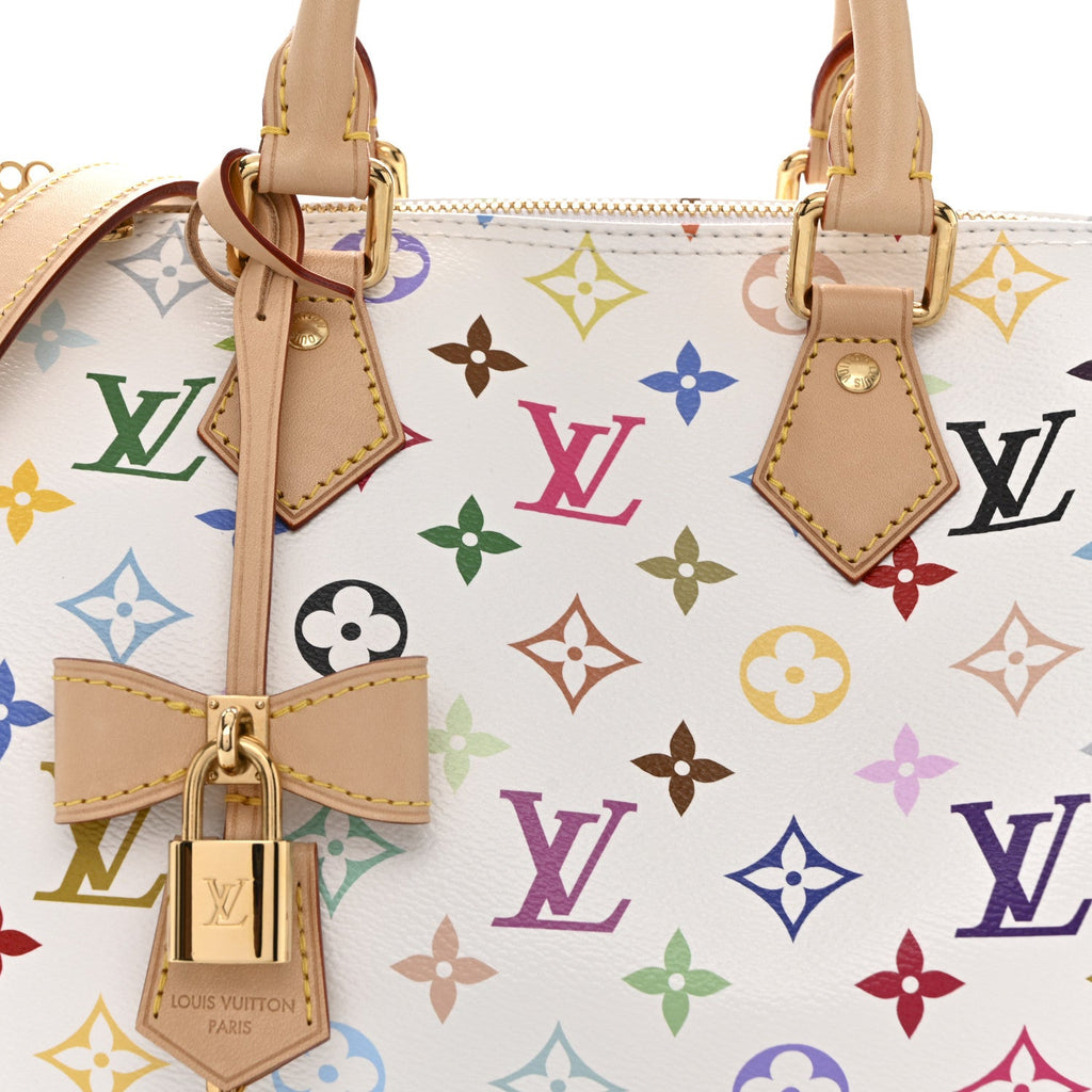 Louis Vuitton LV X TM Monogram Multicolor Speedy Bandouliere 25 White