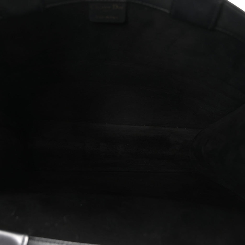 Christian Dior Calfskin Embossed Medium Book Tote Black