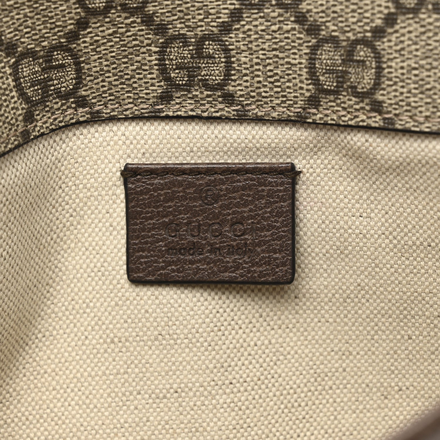 Gucci GG Supreme Monogram Neo Vintage Web Belt Bag Brown