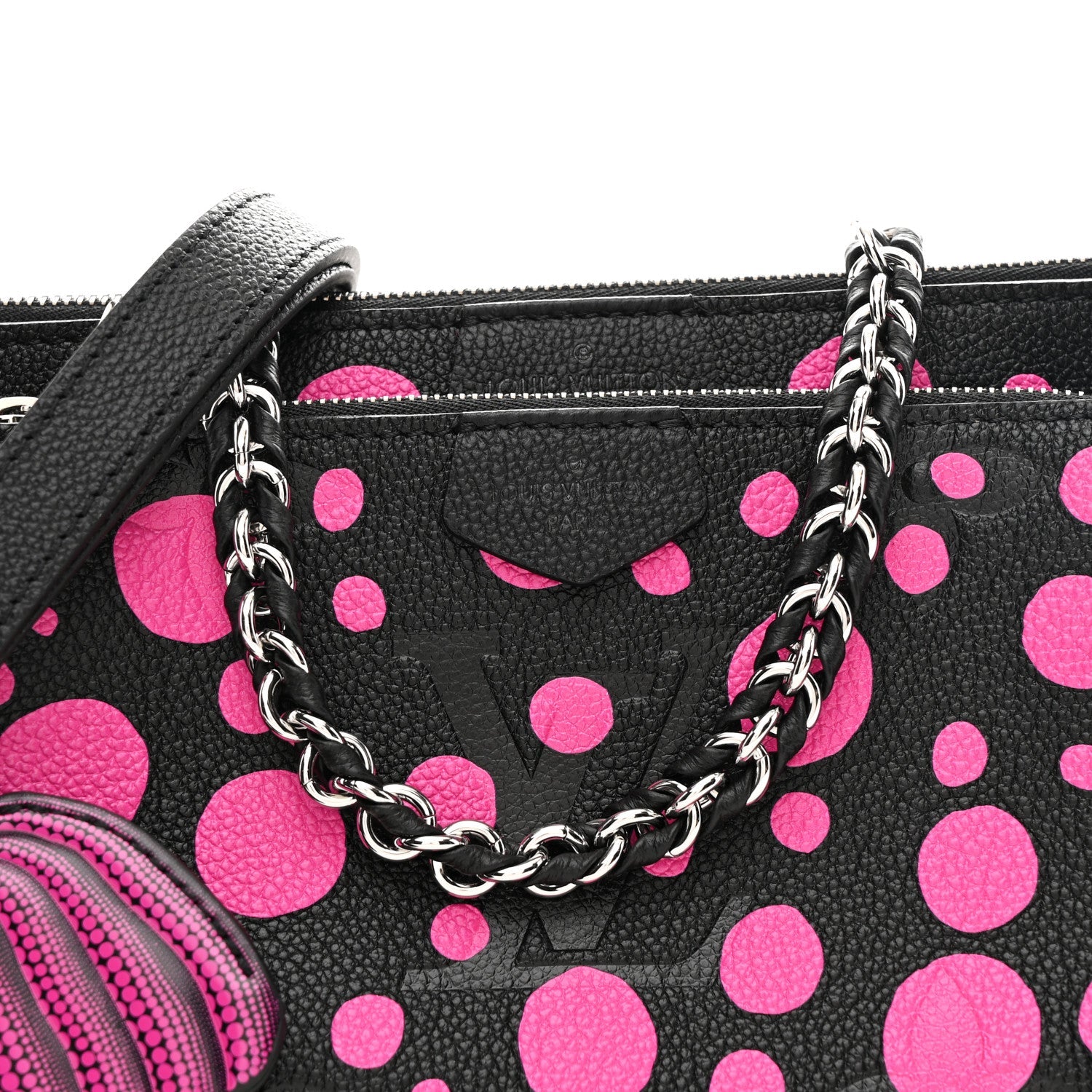 Louis Vuitton LV X YK Empreinte Multi Pochette Accessories Black Fuchsia