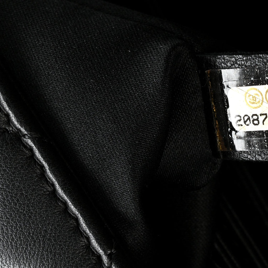 Chanel Lambskin Quilted Jumbo Chanel by 4 Flap Black
