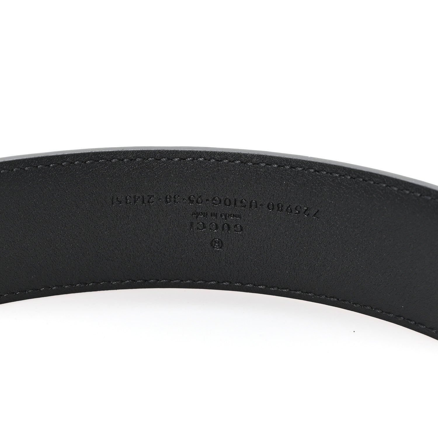 Gucci Ciny Calfskin Lux Torchon 35mm Belt 95 38 Black