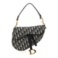 Christian Dior Oblique Saddle Bag Blue