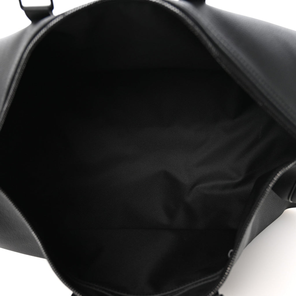 Louis Vuitton Grained Calfskin Aerogram Keepall Bandouliere 50 Black