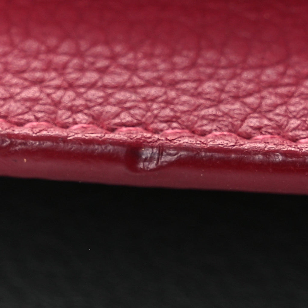Louis Vuitton Calfskin My Lockme Chain Pochette Lie De Vin Etain Creme