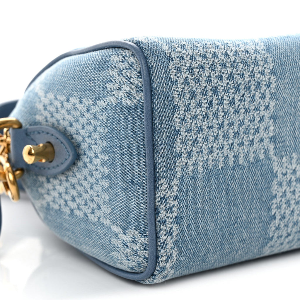 Louis Vuitton Damier Denim 3D Speedy Bandouliere 18 Denim Blue