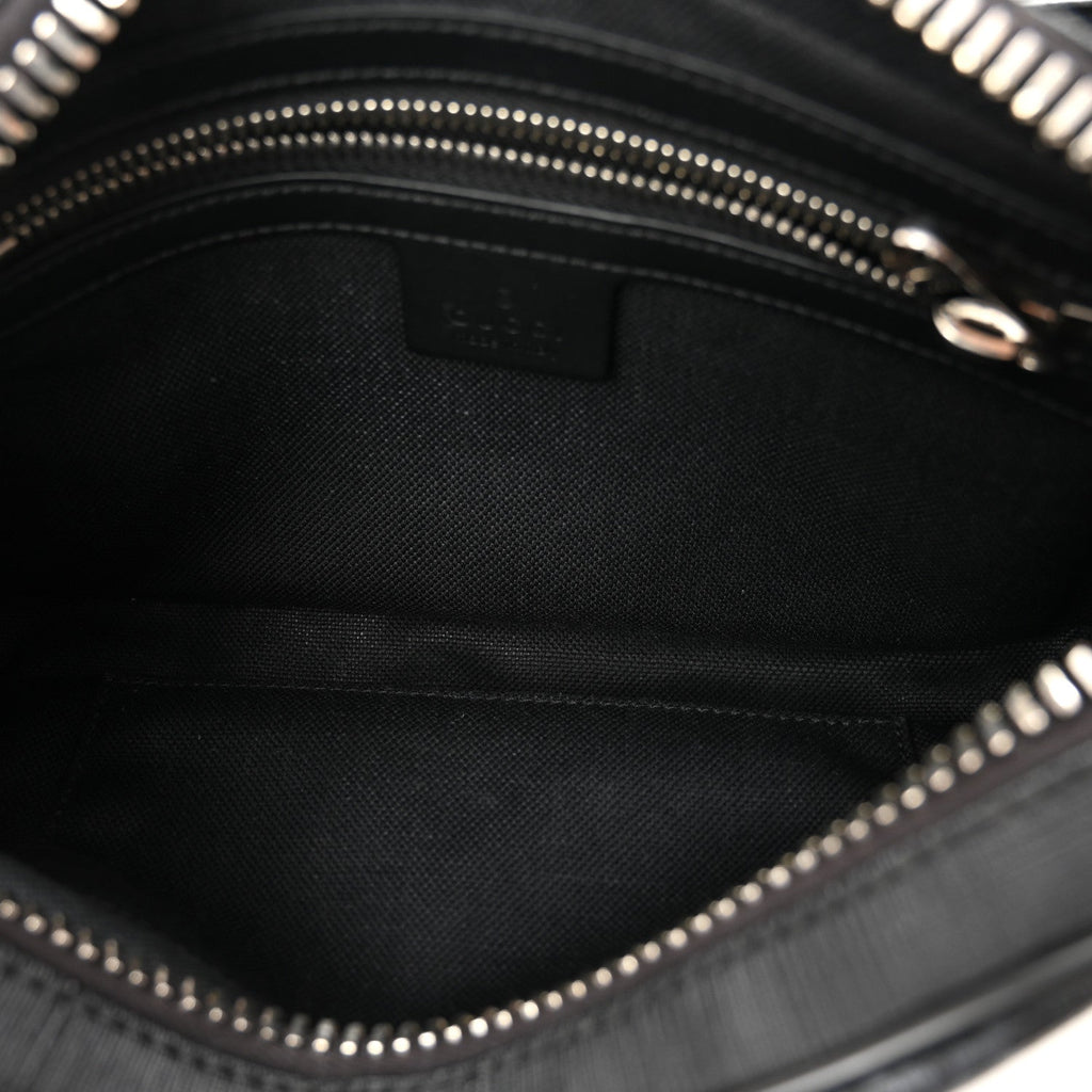 Gucci Soft GG Supreme Monogram Web Belt Bag Black Grey
