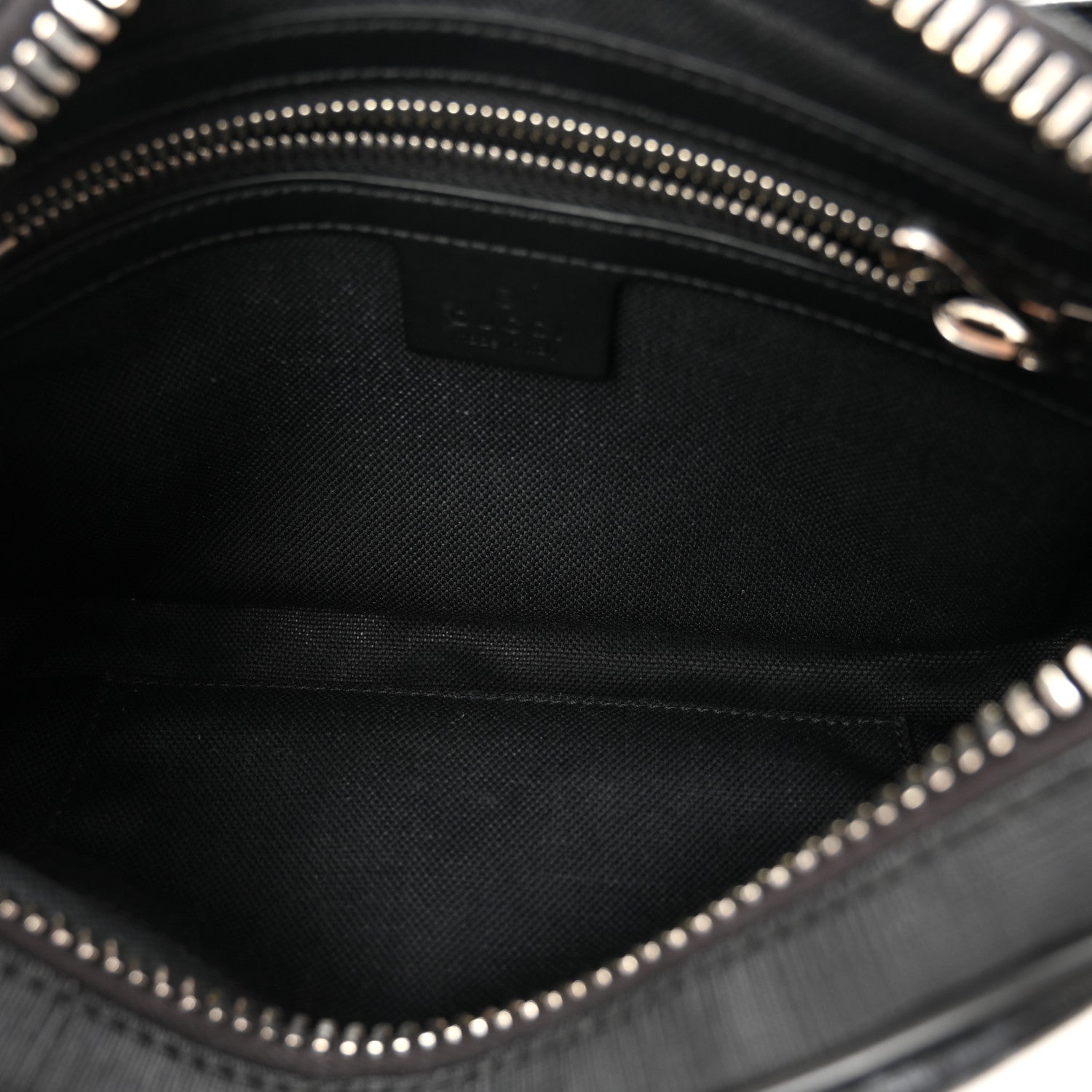 Gucci Soft GG Supreme Monogram Web Belt Bag Black Grey