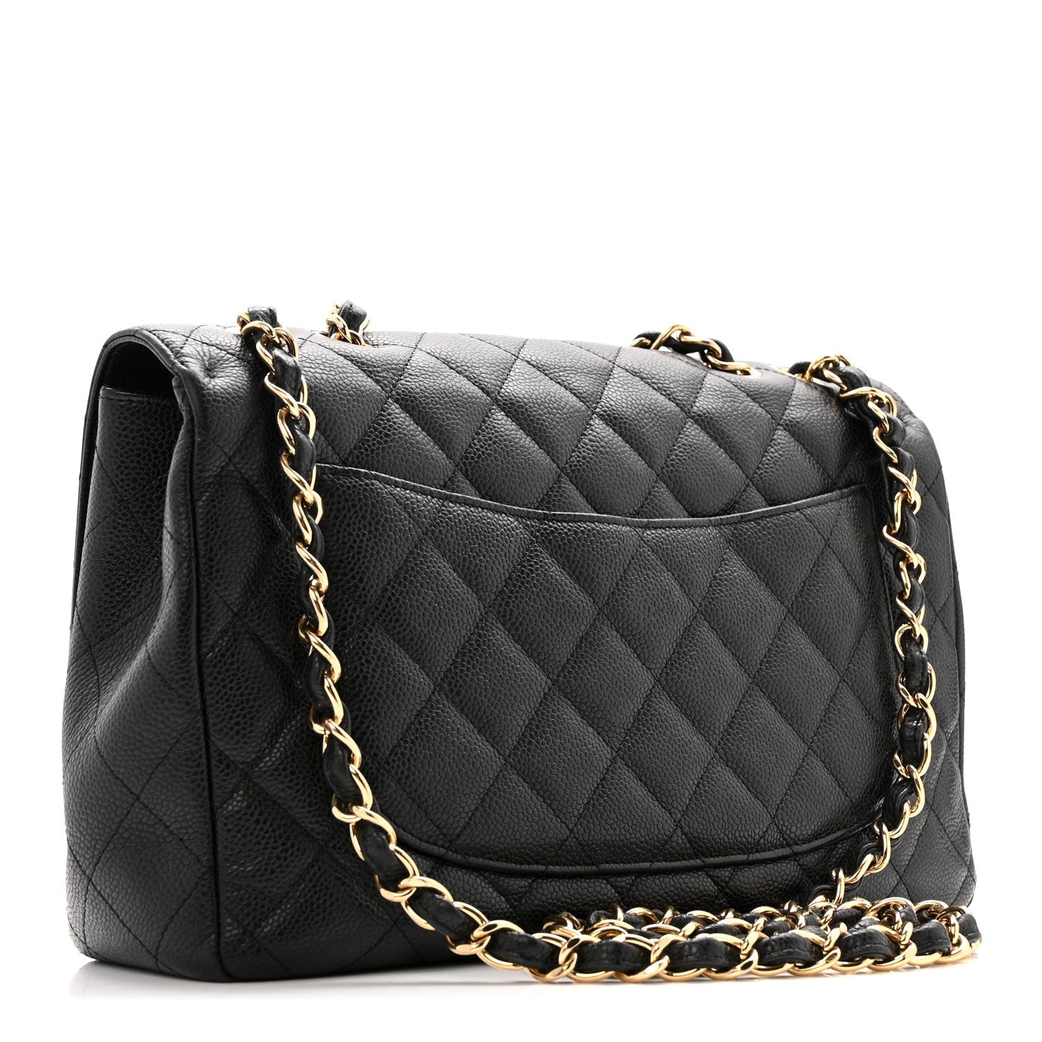 Chanel Caviar Quilted Jumbo Single Flap Black