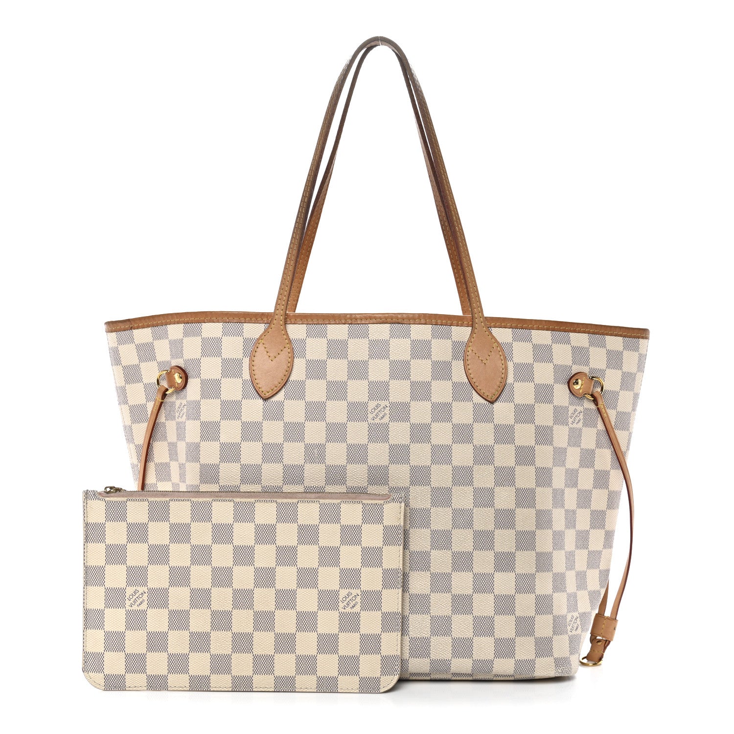 Louis Vuitton Damier Azur Neo Neverfull MM Rose Ballerine
