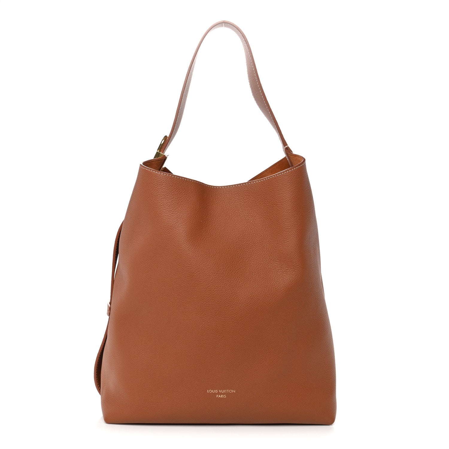 Louis Vuitton Grained Calfskin Low Key Hobo MM Cognac