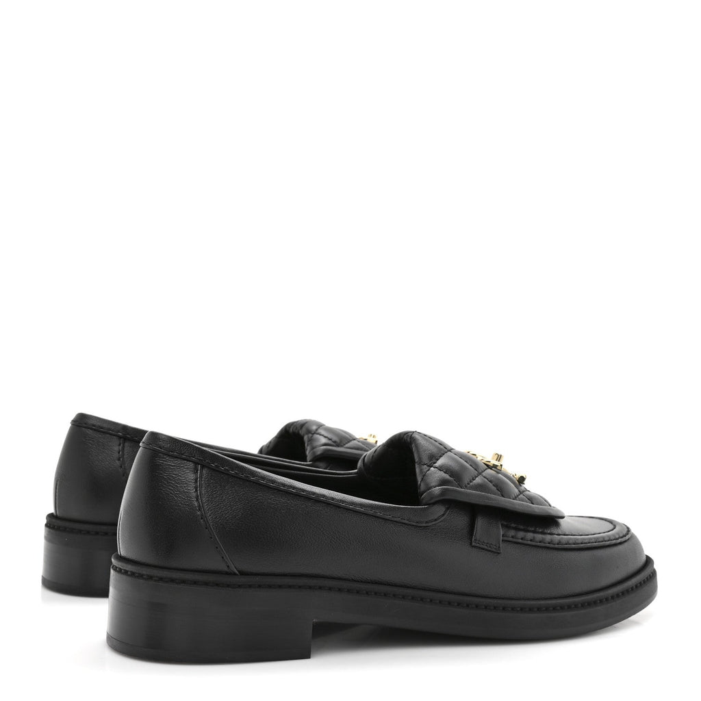 Lambskin Quilted CC Turnlock Loafers 39.5 Black
