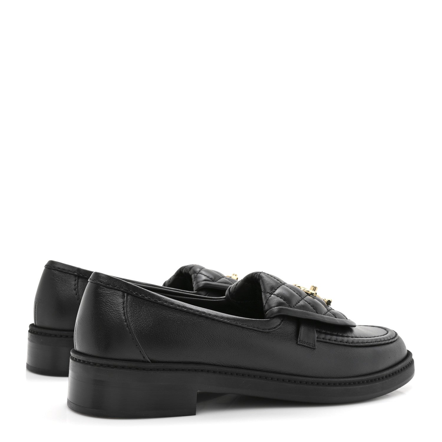 Lambskin Quilted CC Turnlock Loafers 39.5 Black
